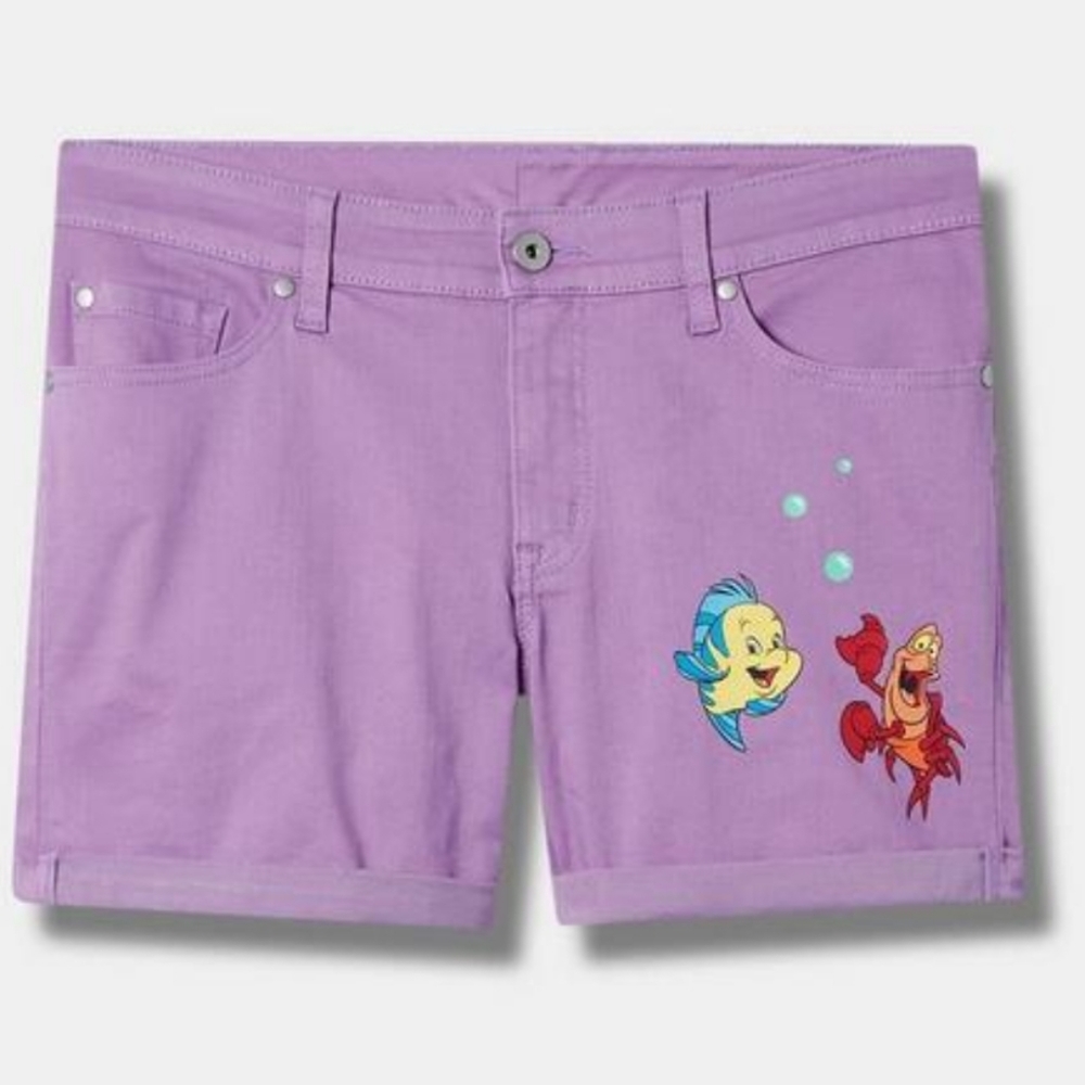 Torrid Purple disney little mermaid Shorts